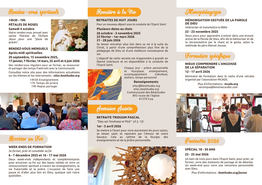 Programme st Luc 2025-2026